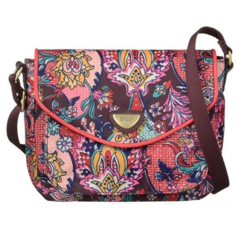 Oilily (Small) Multicolored Floral French Paisley Print Crossbody Shoulder Bag